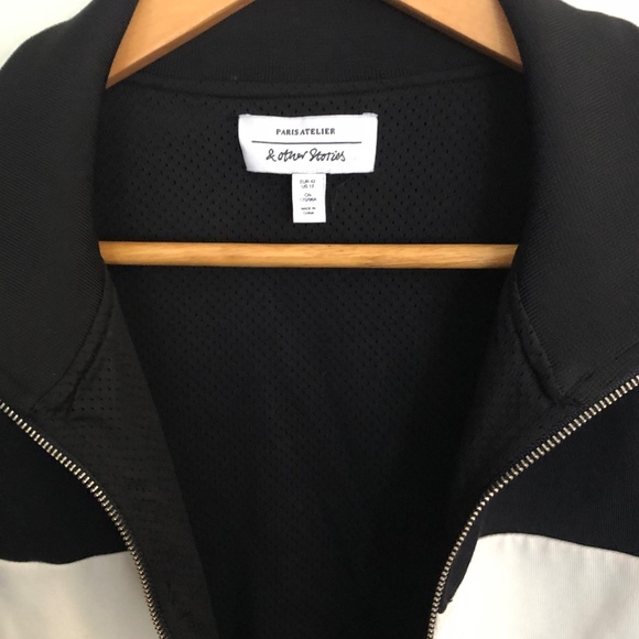 & Other Stories - Retro Black and White Track Top - Size 12 - Picture 4 of 6